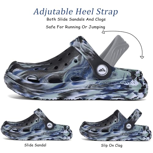 Image of Kids Tie Dye Garden Clogs for Boys Girls | Lightweight Slip-On Water Shoes with Arch Support