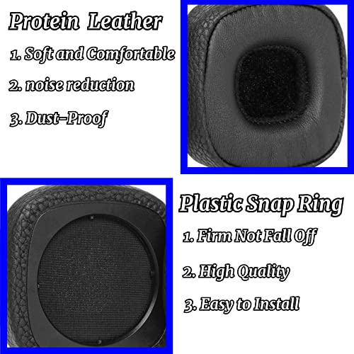 Almohadillas Major 3-YunYiYi de reemplazo compatibles con auriculares Marshall Major III, cuero proteico negro miniatura 2