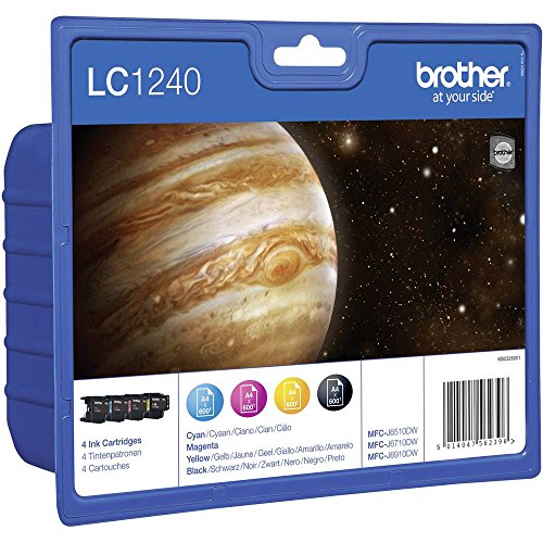 Brother LC-1240VALBP pack de 4 cartouches d'encre d'origine Noir Cyan Magenta Jaune pour imprimante