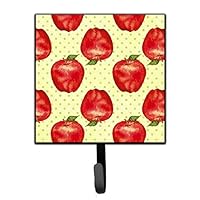 Caroline's Treasures BB7516SH4 Watercolor Apples and Polkadots Leash or Key Holder, Wall Hooks, Key Hooks Holder, Coat Rack Wall Mount, Coat Hooks, Hooks for Hanging Keys, Towels, Aprons, Leashes,