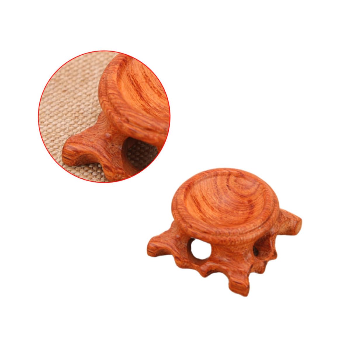Cabilock Crystal Ball Stand Set 2pcs Wooden Base Holder Concave Design Ideal for Round Items