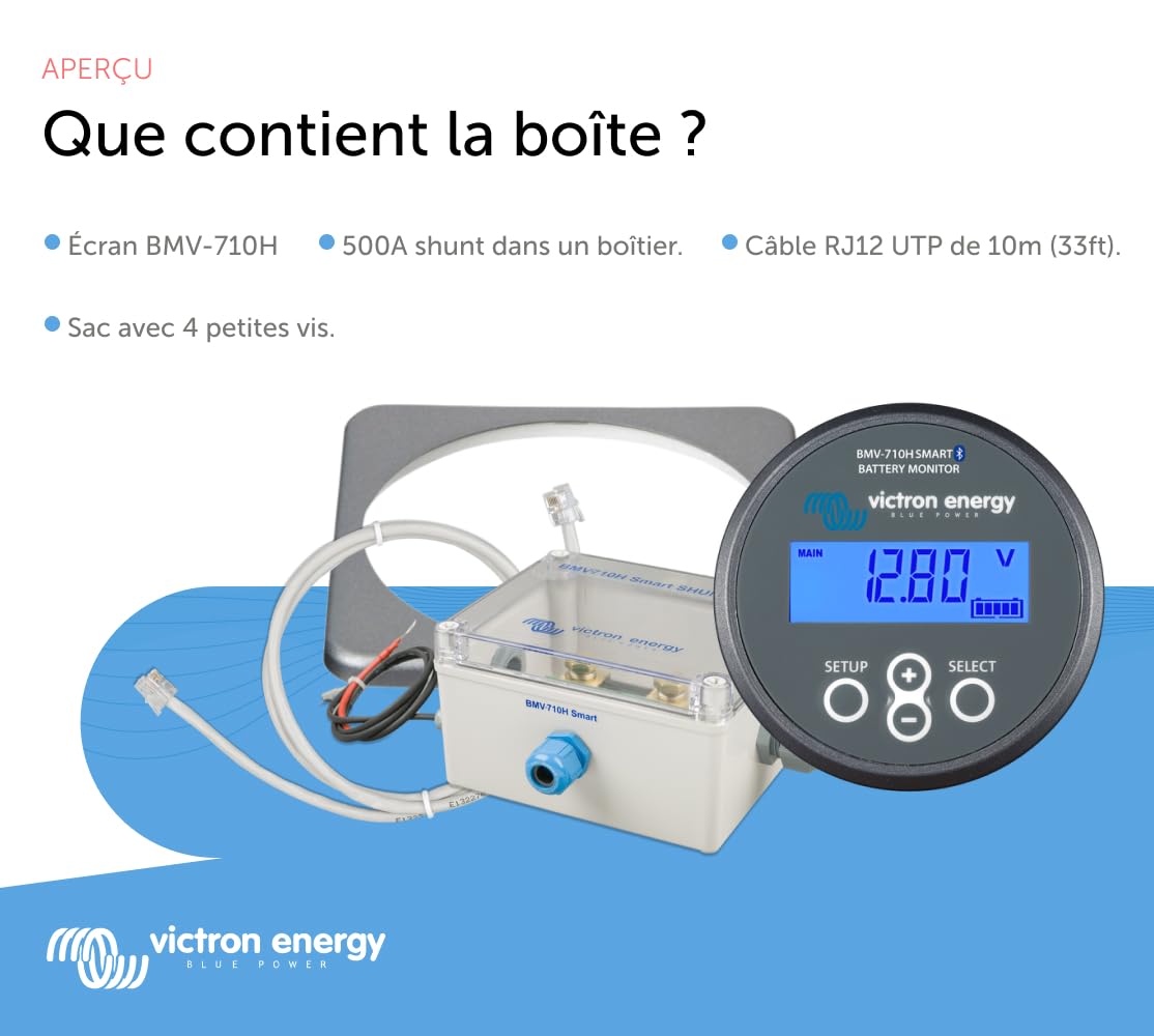 Victron Energy BMV-710H Moniteur de Batterie (Gris)