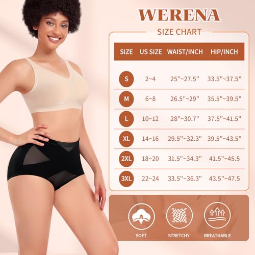 Werena WN0389 Tummy Control Shapewear For Women Shaping Panties Underwear High Waisted Cincher Body Shaper Slimming Panty Girdle thumb #5