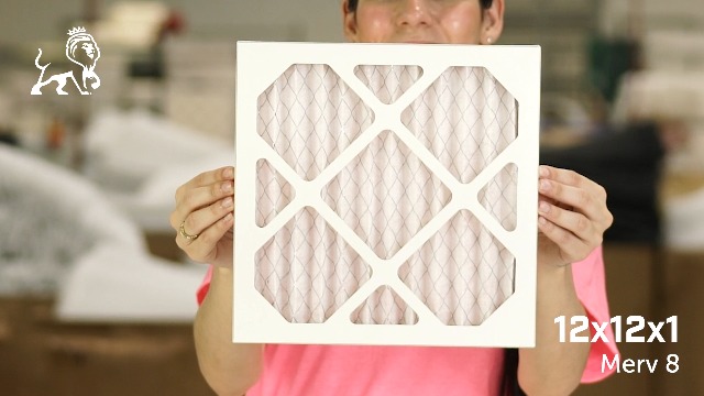 Image of Filter King 12x12x1 Air Filter (MERV 8) (6-Pack) Dust & Allergy Control AC Furnace Filters, MADE IN USA, HVAC, Pleated, Electrostatic (Actual Size: 11.5 x 11.5 x .75)