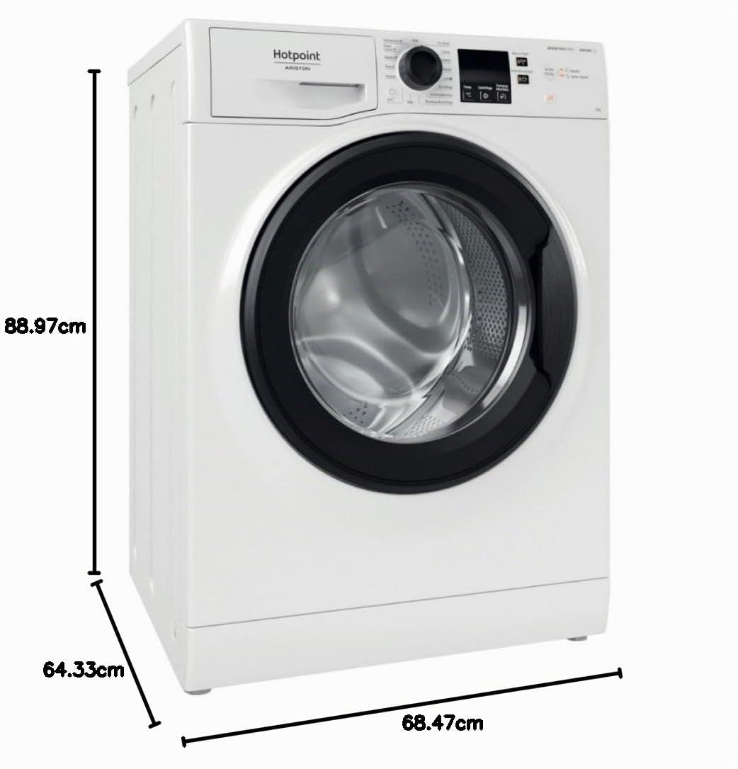 Hotpoint-Ariston Carica frontale, Lavatrice da 10 Kg, Classe A+++, 1400 giri, Vapore