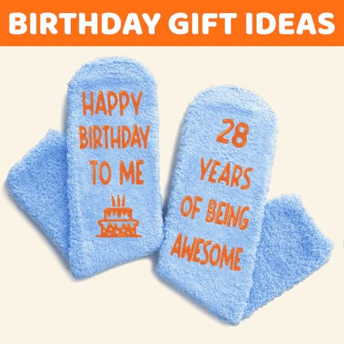 Image of HAPPYPOP Birthday Gift Ideas - Socks for 26 27 28 29 30 Year Olds Women Men