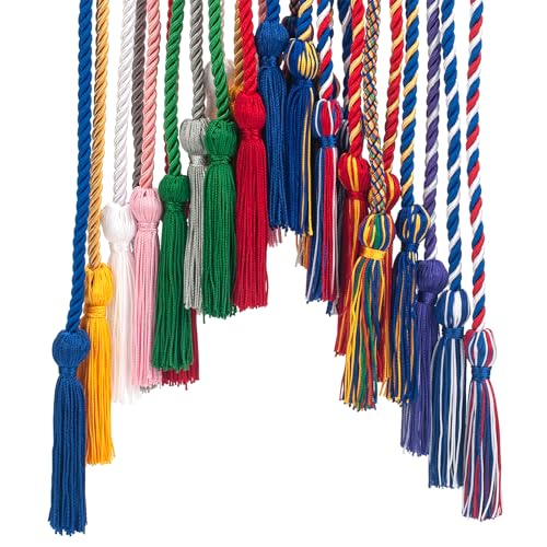 Image of ONUPGO Green Graduation Cord, Graduation Honor Cords Rayon Braided Tassel Cord for 2026, 68 inch Polyester Yarn Long Robe Honor Rope for Graduation Students, Bachelor Gown