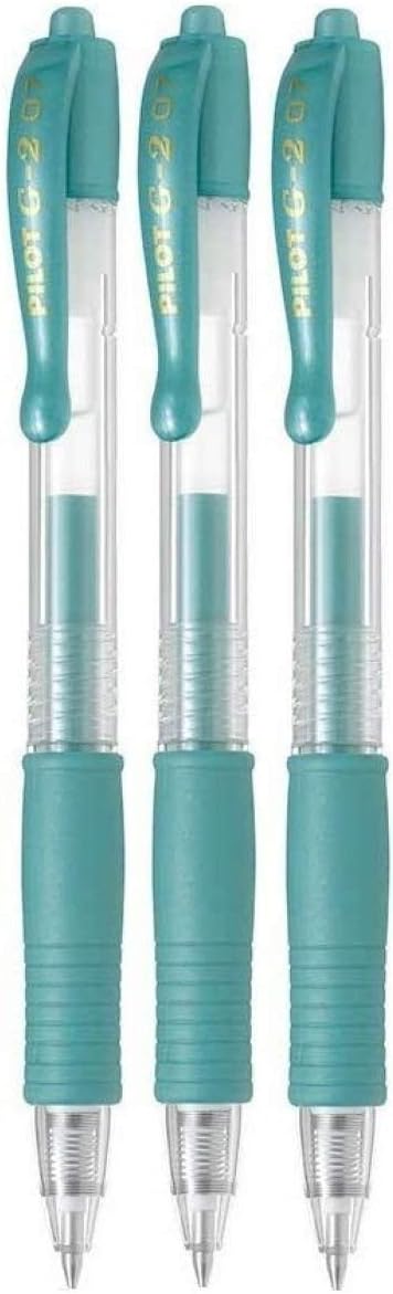 パイロット G2 07 メタリックグリーン 細字 ノック式ゲルインクペン ローラーボール 0.7mm ペン先 0.39mm ライン幅