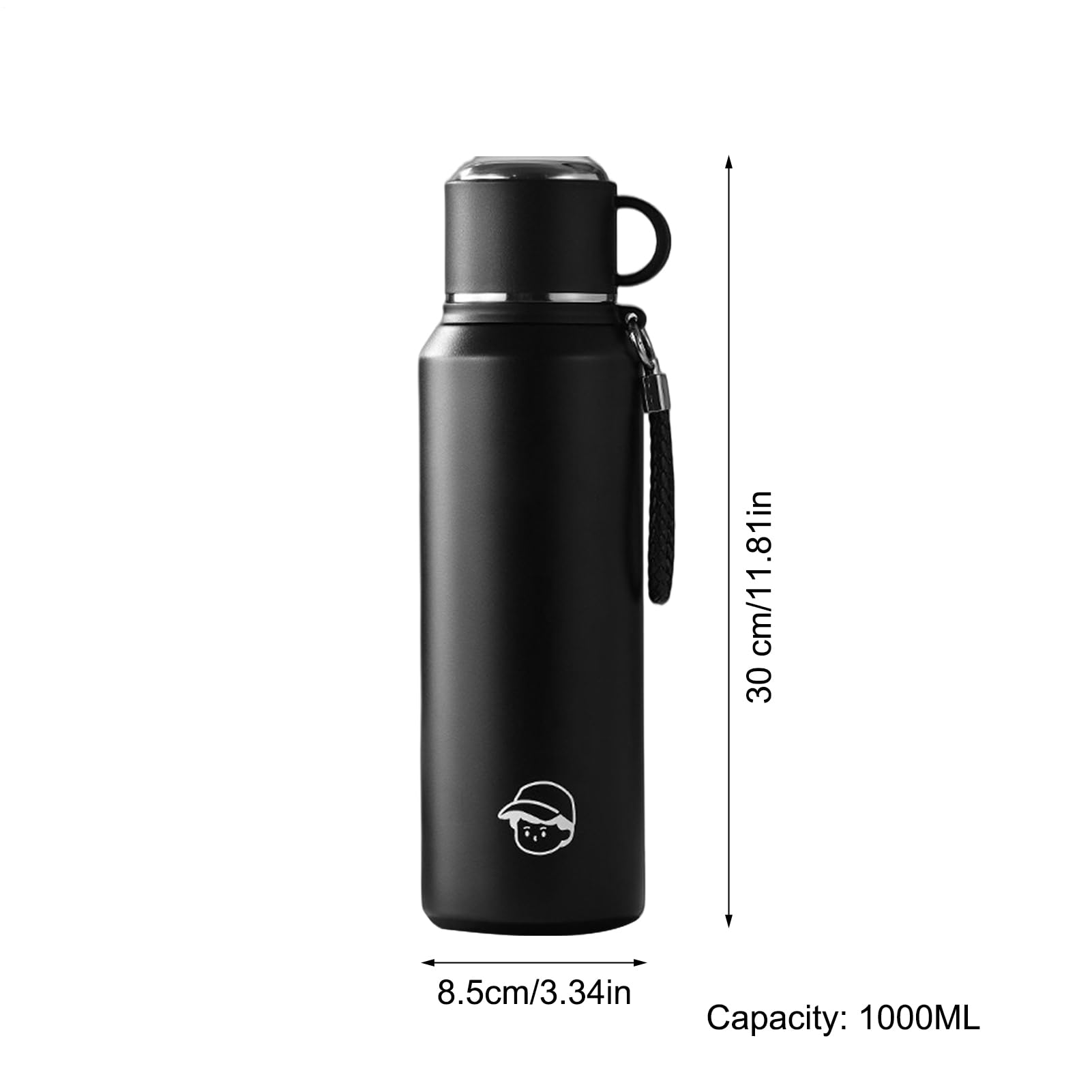 Botella Termo de Vacío 1000ml Hermética de Doble Pared Aislada