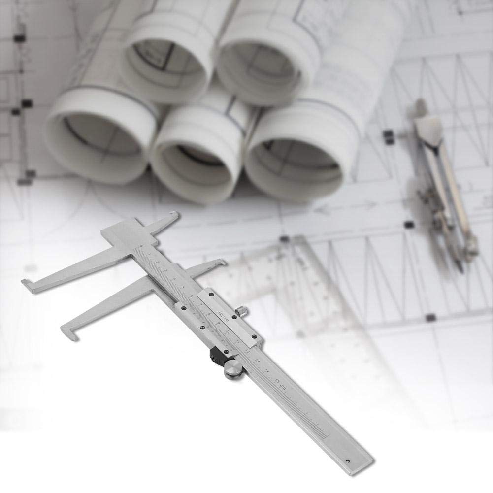 Image secondaire de CHICIRIS Pied à coulisse, acier au carbone de 9 à 150 mm à l'intérieur de la rainure Outil de mesure de la règle de jauge du mic