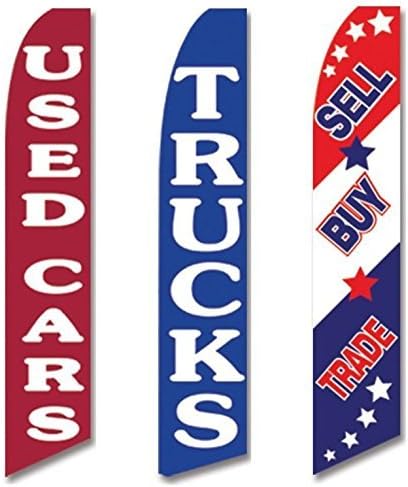 Tres Swooper Bandera Combo Coches Usados Camiones Vender Comprar Comercio Rojo Azul Blanco