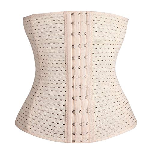 KSKshape Waist Trainer Corset Breathable Shapewear Girdle Small Beige