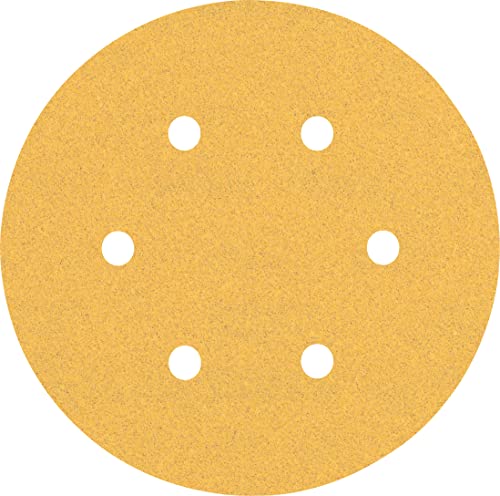 Bosch Professional 5x ランダムオービタルサンダー用 EXPERT C470 サンドペーパー 6 穴 (塗装木材, 硬木, ディスク径 150 mm, 粒度# 100, アクセサリー ランダムオービタルサンダー)