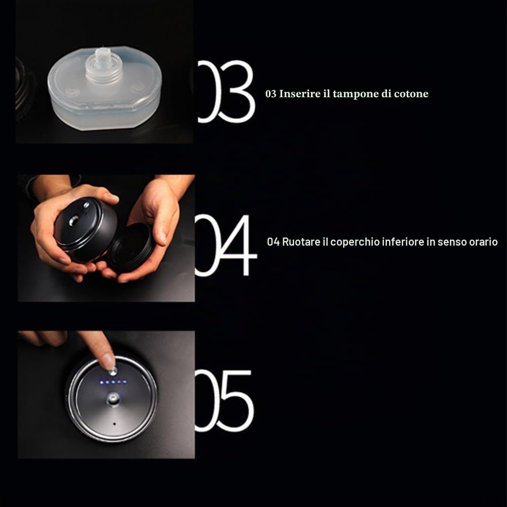 RANRAO Deodoranti per auto intelligenti, profumatori per auto intelligenti per aromaterapia, diffusori di fragranze, ricarica USB, regalo da uomo