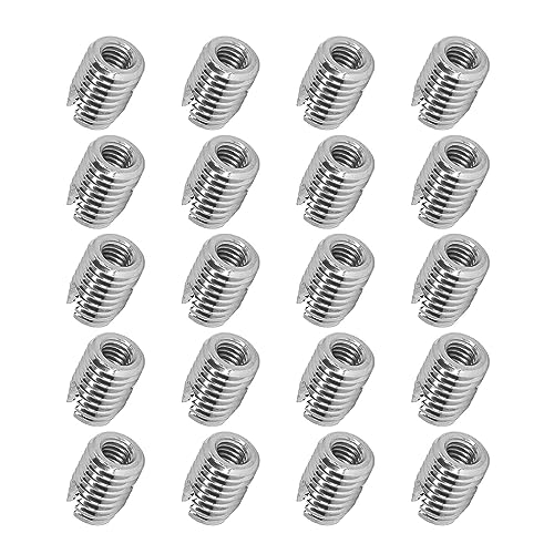 20 Pcs Thread Inserts Stainless Steel M6 x 1.0 Female Thread M10 x 1.5 Male Thread Slotted Threaded Insert for the Automotive Industry