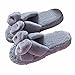 URIBAKY Femmes Pantoufles Bowknot Chaussures Chaussons Doux et Chauds, Mousse Mémoire Pantoufles Antidérapant Pantoufles D'intérieur D'extérieur Chaud Peluche Pantoufles