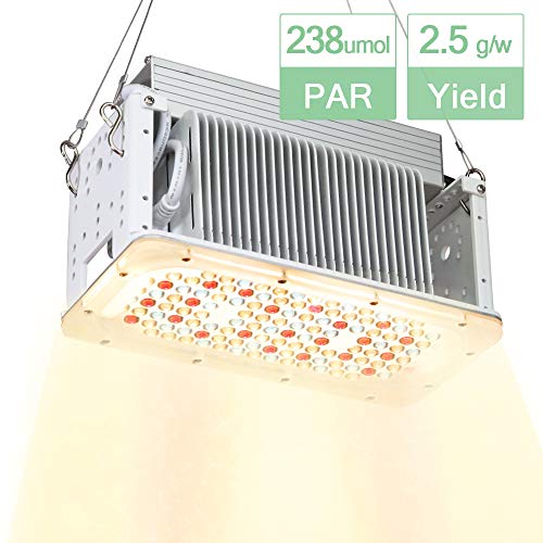 Aceple Full Spectrum Sunlike White LED Grow Light 600W Equal, Waterproof Plant Growing