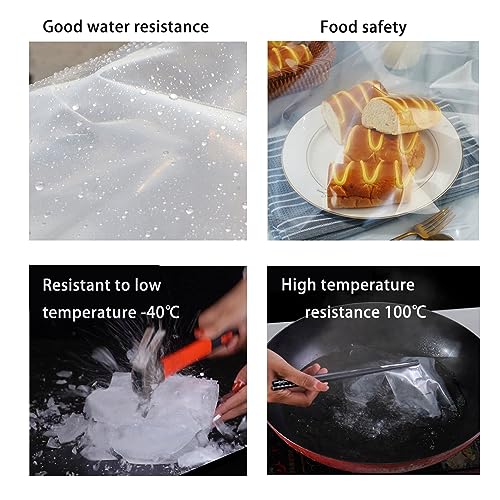 300cm x 6m Polyethylen Folie 1.7kg Dick Gewächshausfolie Plastikfolie Staubschutzfolie Reißfest Gartenfolie aus Polyethylen für Gartenarbeit Treibhaus Folientunnel