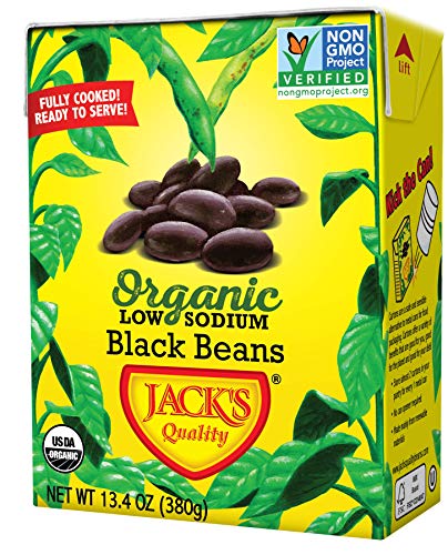 Jack's Organic Black Beans (8 PACK) – Filled with Protein & Fiber, Heart