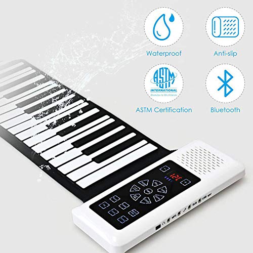 88 Touches Roll Up Piano Keyboard Portable Electric Hand Roll Piano avec MIDI Bluetooth Silicone Flexible Piano Clavier Jouet Éducatif pour Débutant - Les Beatles, Paul McCartney, John Lennon, RIngo Starr, George Harrison 88 Touches Roll Up Piano Keyboard Portable Electric Hand Roll Piano avec MIDI Bluetooth Silicone Flexible Piano Clavier Jouet Éducatif pour Débutant – Image 3