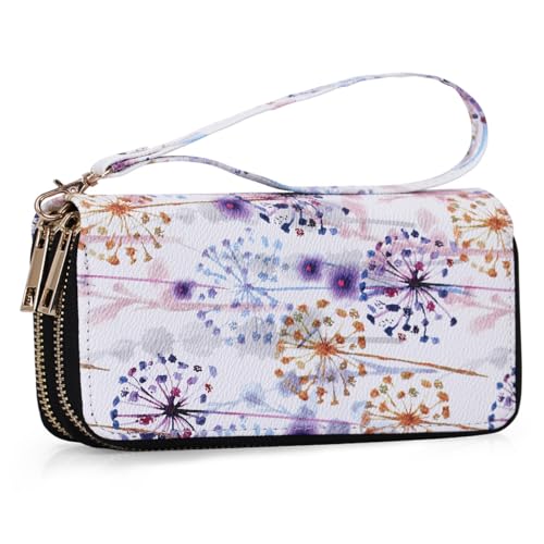 Image of XEYOU Double Zipper Long Clutch Wallet Cellphone Wallet for Women with Removable Wristlet Strap for Credit Card, Cash, Coin, Bill