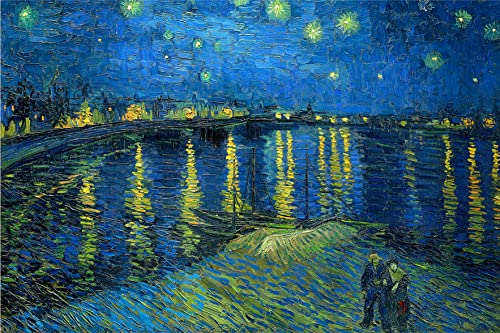Puzzle 1000 pièces Vincent Van Gogh Adulte Nuit étoilée dans Le Rhône 70 x 50 cm Puzzle Adulte Puzzle Classique 1000 pièces Adulte Van Gogh Puzzle Enfant...