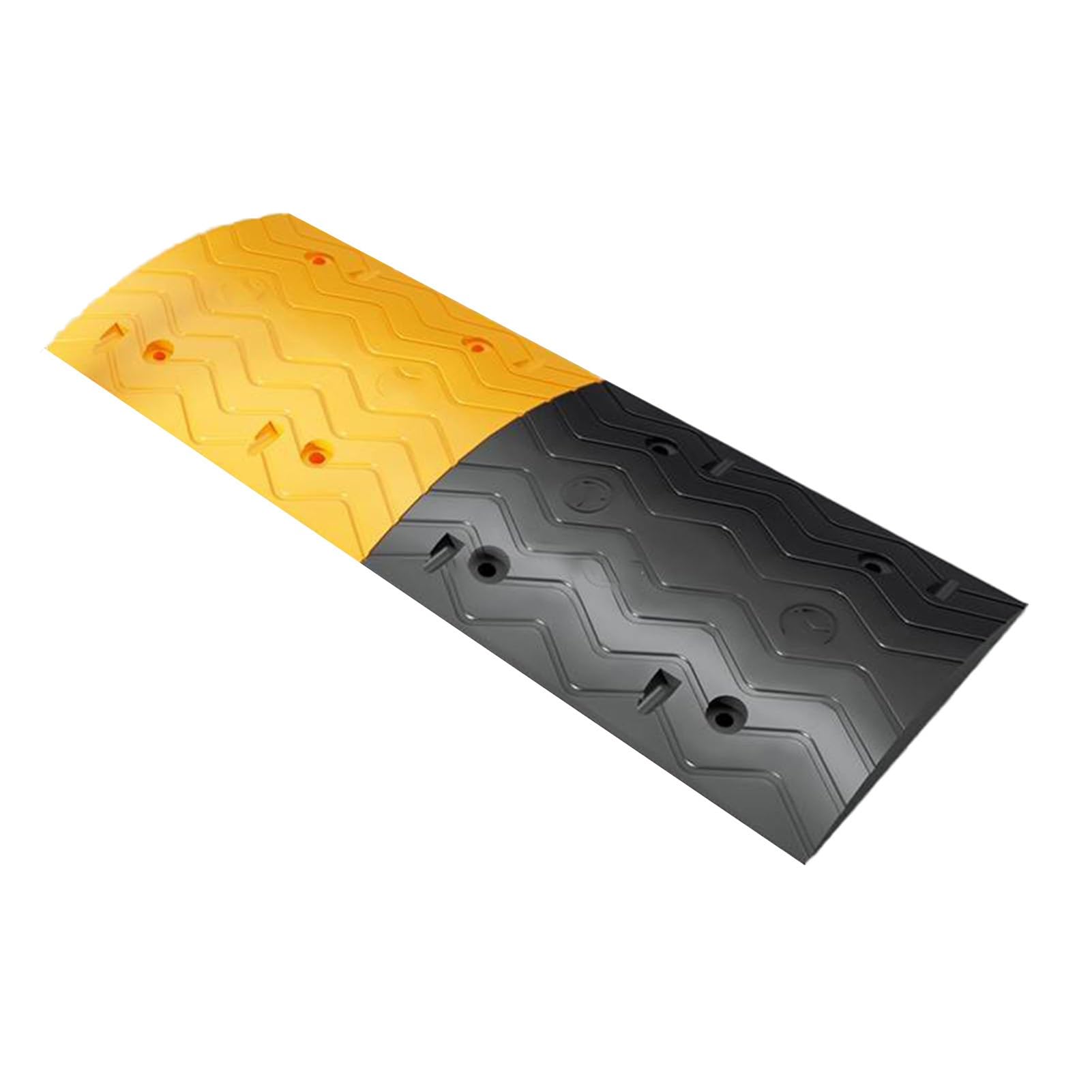 TIANQIHAO Rubber Speed Bump,Modular Driveway Deceleration Zone,Eye-Catching Threshold Ramp Pad,With Accessories,For Gravel Asphalt And Concrete