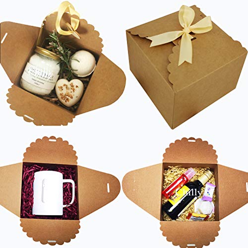 Chilly Gift Boxes, Set Of 12 Decorative Treats Boxes, Cake, Cookies, Goodies, Candy And Handmade Bath Bombs Shower Soaps Gift Boxes For Christmas, Birthdays, Holidays, Weddings (Solid Color) #TOP3
