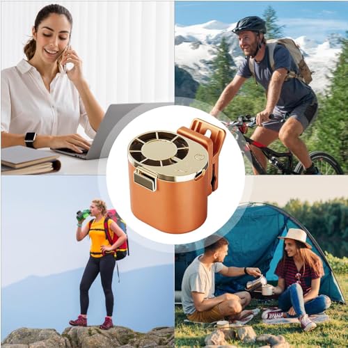 Ventilador de pinza para coche ajustable y sin aspas recargable para camping 5