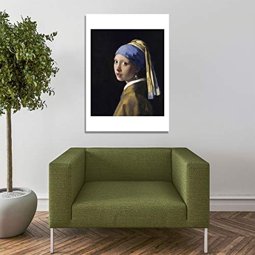 Boucles d'oreilles Vermeer giclée mate encadrée M pour mur sans reflets