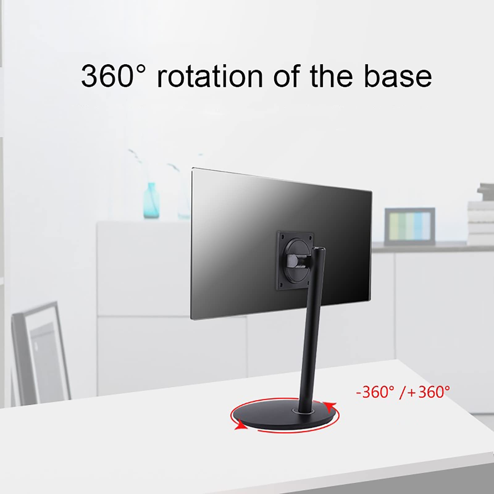 Soporte De Mesa para TV, Soporte para Monitor con Giro, Inclinación, Rotación Y Altura Ajustable. Compatible con Pantallas LCD De 10 A 27 Pulgadas. Soporta hasta 6 Kg (13