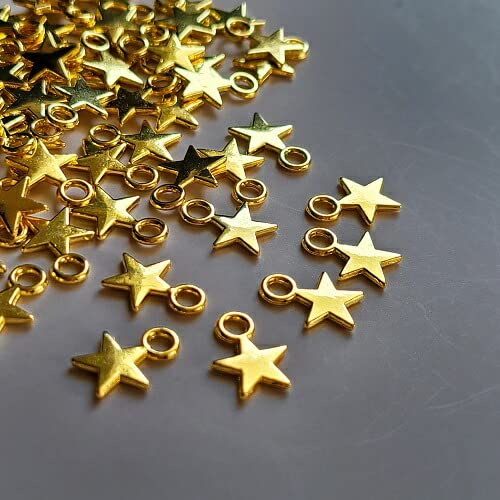 ゴールド 星形チャーム Amazon | 【 50個 11×9mm 】チャーム パーツ スターチャーム