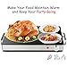 Giantex Warming Tray with Overheat Protection Safe Cool Side Handles Toughened Glass Top & Four Feet Perfect for Buffets Restaurant and Home Dinners