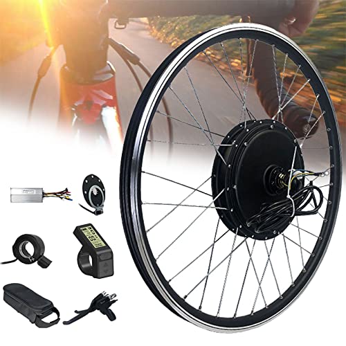Kit de conversión de bicicleta eléctrica, kit de motor de bicicleta eléctrica de alta potencia con pantalla LCD para rueda trasera, mejora la velocidad y la eficiencia del ciclismo