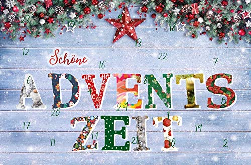 10 Weihnachtskarten Adventskalender Modern hochwertige Grußkarten Karte Hülle Edel 220-5291 Cover
