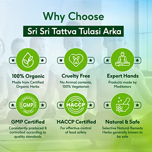 Image of Sri Sri TATTVA shuddhta ka naam Tulasi Arka - Anti-Viral Drop - Natural Immunity Booster for Adults - 30ml (Pack of 4)