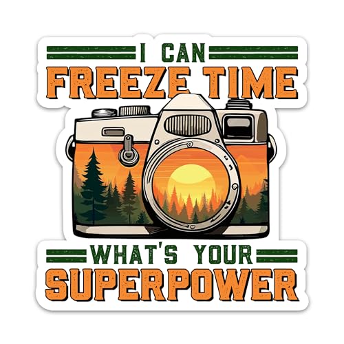 3PCs I Can Freeze Time What's Your Superpower Sticker Inspirational Funny Photographer Sticker...