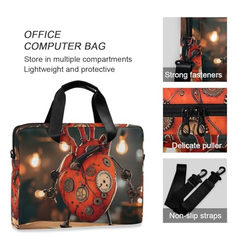 Bolsa para portátil con estampado Art Heart y varios bolsillos miniatura 6