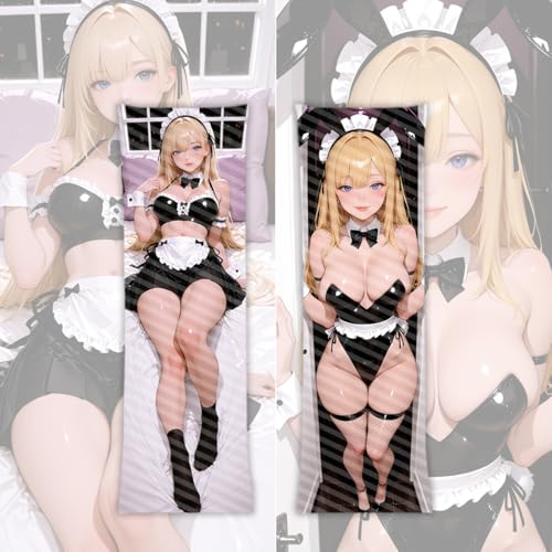Dakimakura Comic 40x120cm Taie d'oreiller imprimée Double Face Waifu Body Taie d'oreiller