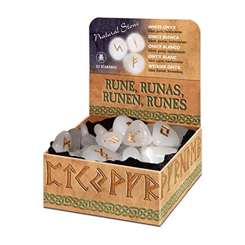 Rune in onice bianca