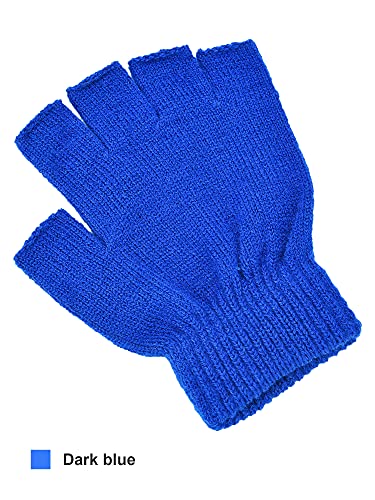 Guantes de punto Bememo azul accesorios de abrigo elásticos pack 4 2