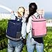 hatleues Insulated Cooler Backpack,Double Deck Leakproof Large Cooler Bag,Insulated Backpack Cooler Lunch Cooler for Picnic, Camping, & Lunch Pink