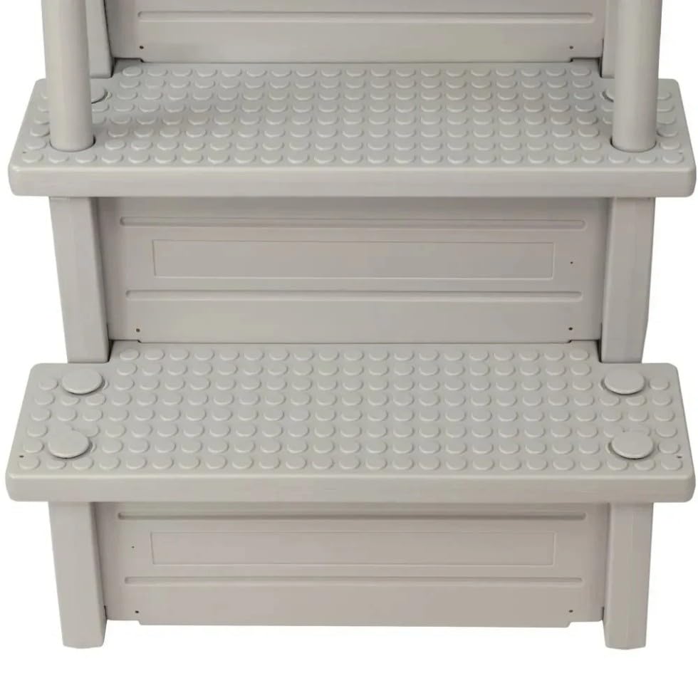 Escalera para piscina Aqua Select gris con peldaños antideslizantes miniatura 3