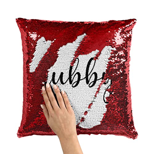 Coussin Sequin Rouge Hubby remplace les décorations de mariage ternes