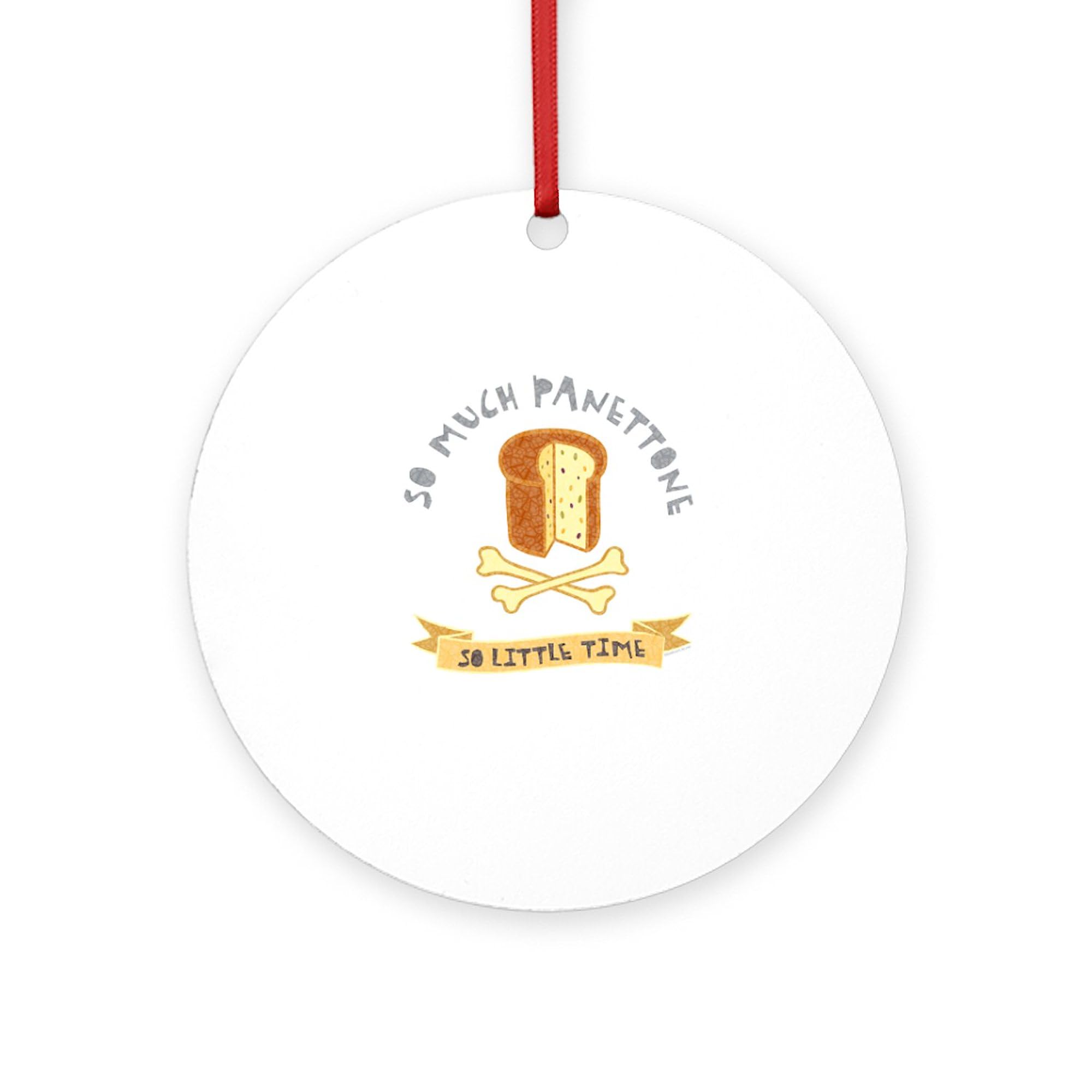 CafePress Panettone Lover Round 4" MDF Holiday Ornament