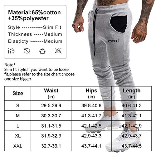 Calça de moletom masculina Wangdo com ajuste slim para treino e corrida, academia, listras laterais