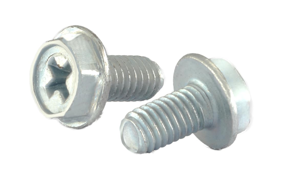 #10-32 x 1/2" Trilobe Thread Forming Screws for Metal/Phillips/Hex Washer Head/Steel/Zinc (8000 pcs)