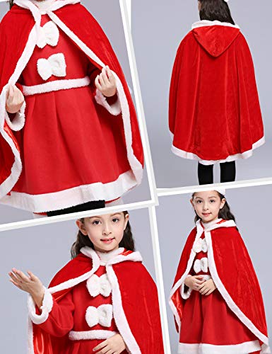 image for Party Chili Little Red Riding Christmas Fur Princess Cape Hood Cloaks 