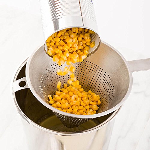 Image of Restaurantware Stainless Steel China Cap Coarse Strainer, 16.5 x 9 x 8.5 In