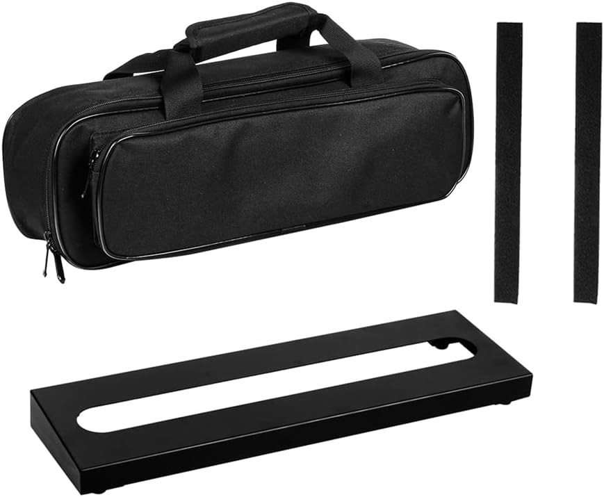 GOKKO Small Guitar Pedal Board 40 x 12.5 cm Pedalboard with Carry Bag